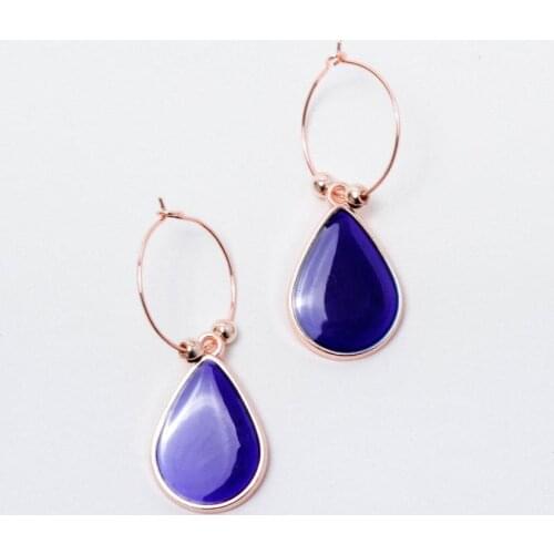 Drop Cabochons Earrings