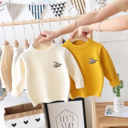 Baby Girls Boys Sweaters 2021 Autumn Winter Cotton Sweater Jumper Knitted Pullover Turtleneck Warm Outerwear Kids Knit Sweater