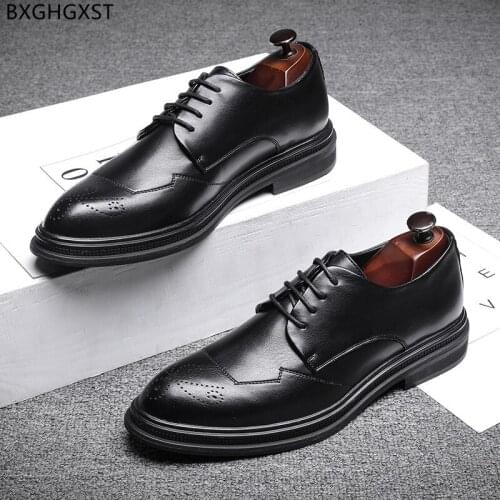 Black Oxford Shoes for Men Fashion Party Shoes for Man 2021Brown Dress Shoes Men Formal Zapatos De Hombre Chaussure Homme Sapato