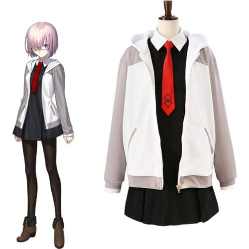 Unisex Anime Cosplay Fate Fate/Grand Order FGO Mash Kyrielight Cosplay Costume Uniform Halloween Sets