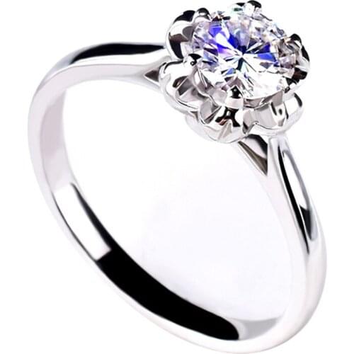 Unique Flower Bud Sterling Silver 925 Rings Women Authentic Luxury Exquisite Elegant Engagement Wedding Gift Jewelry Cute Career