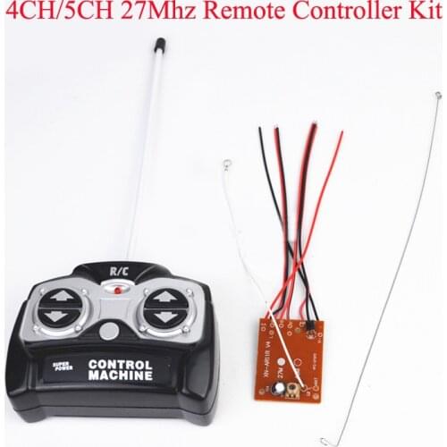 1Set DIY Toy Model Accessories 4CH 5CH 27Mhz Remote Controller+Circuit Board+Antenna Kit 4V-6V Radio System for Mini RC Car Boat
