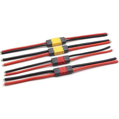 2PCS AMASS XT60+ T-Plug Connector 14AWG 100mm Male Female Power Cable Wire for RC FPV Racing Drone Quadcopter DIY Parts