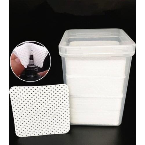 200Pcs Lint-Free Paper Nail Cotton Wipes Eyelash Glue Remover Wipe The Mouth Of the Glue Bottle Prevent Clogging Cleaner Pads