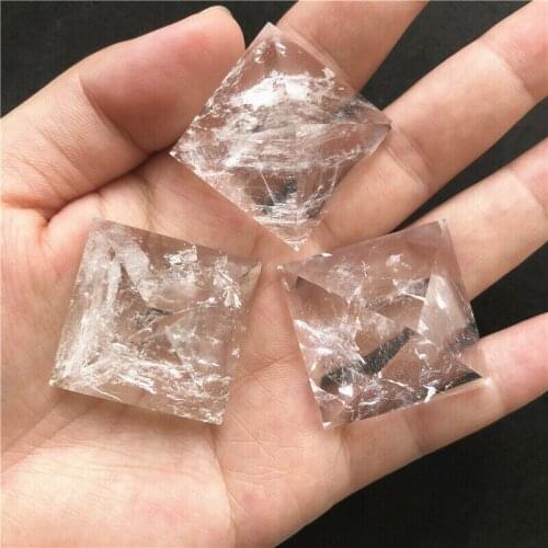 28-31mm 1 Piece Natural Clear White Quartz Crystal Pyramid Point Healing Decoration Natural Quartz Crystals