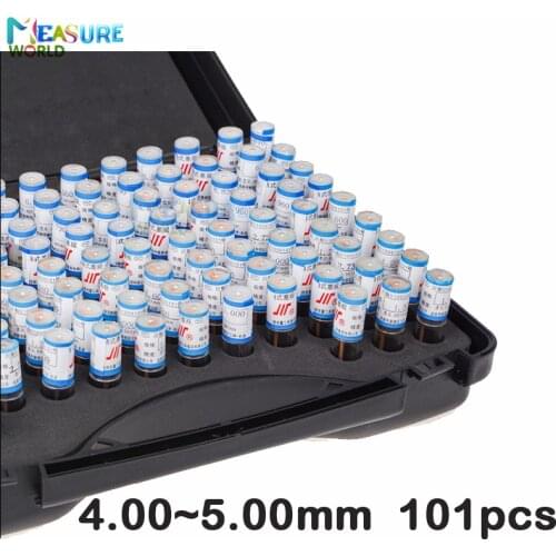 4.00~5.00mm 101Pcs/box Steel Pin Gauge Pin Measure Gauge Pin Measuring Tool Feeler Gauge
