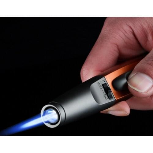 Outdoor BBQ Candles Household Inflatable Kitchen Igniter Torch Windproof High Pressure Direct Injection Flame Turbo Gas Lighter