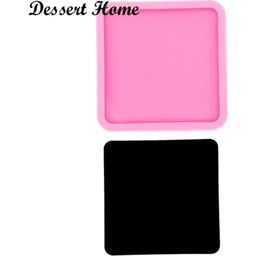 DY0272 Shiny 3.1/4.7 inch Square Coaster Mold, DIY Epoxy Resin Molds For Coasters , Silicone Mould, Resin Customize