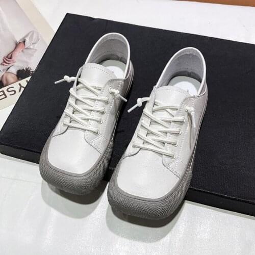 Korean Shoes Espadrilles For Women Casual Female Sneakers Square Toe Platform Flats Slip-on 2021 Summer Cross Creeper