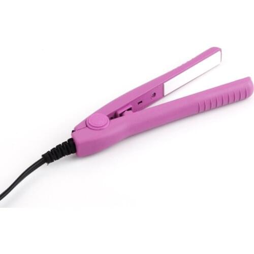 Mini Travel Ceramic Hair Curl Straightener Flat Iron Perm Splint Perfect for Touch-ups Shorter Layers And Bangs