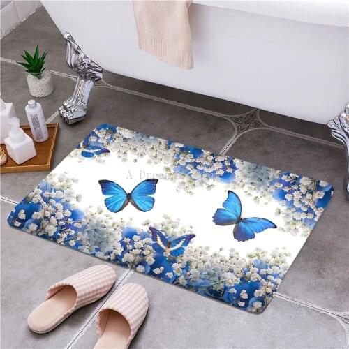 3D Printed Nordic Butterfly Carpet Coffee Table Floor Mat Kids Room Play Tent Rug Cartoon Animal Children Bedroom Decor Carpets