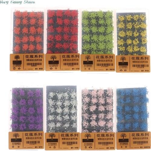 28pcs DIY Model Building Kits Artificial Grass Flower Petal Garden Lawn Micro Landscape Decor Accessories Resin Pizies Unisex