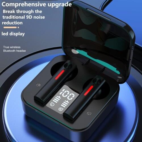 TWS Bluetooth Earphone V5.0 Bass Stereo Wireless Headphones Sport Waterproof Earphones Bass Power Display Earbuds Headsets