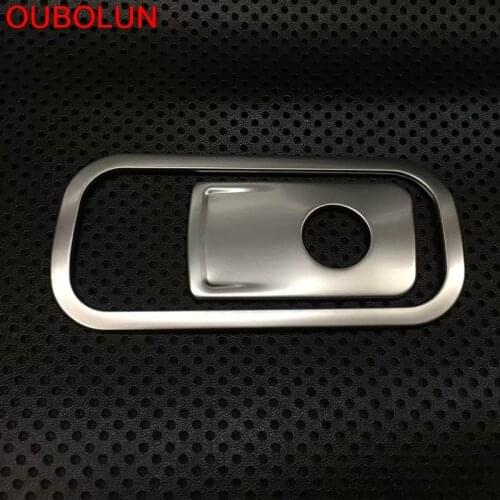 OUBOLUN For Volkswagen Passat B8 2016 2017 2018 LHD Copilot Glove Storage Box Lock Handle Cover Trim Accessories Stainless Steel