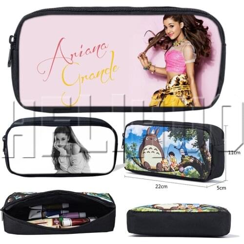 Mochila Ariana Grande Pencil Case School Supplies for Kids Stationery 3D Print Storage Pouch Cosmetic Cases Makeup Box Bags