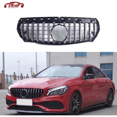 ABS Front Grille Cover For Mercedes Benz CLA Class W117 C117 CLA200 220 CLA260 2014-2018 Bumper Racing Grill Mesh Frame GT Style