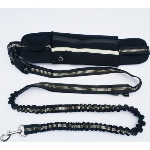 Multifunction Waterproof Pockets Sports Running Jogging Dog Leads Leash puppy Traction rope chain Collars Harnesses Pet Supplies