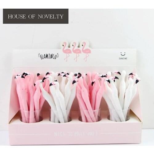 Nice To Meet You Flamingo Signature Pen Escolar Papelaria School Office Supply Promotional Gift