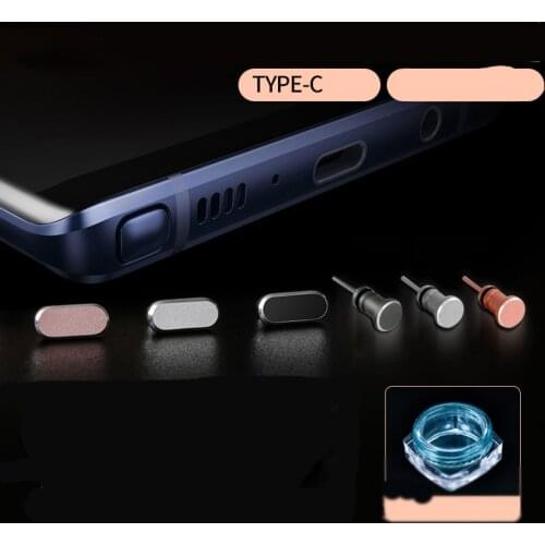 Aluminium Alloy Dust Plug charge port Plug Earphone Jack Dust Plug Dustproof Cap Gadget Type C For Samsung Huawei Xiaomi Oneplus