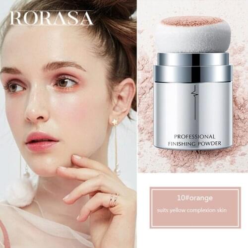 Mushroom head loose powder soft and light without trace makeup powder Control oil beauty brighten skin invisible pore powder