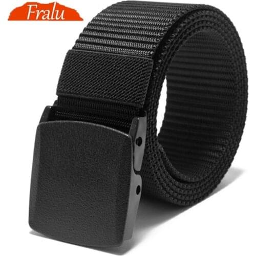 FRALU Automatic Buckle Nylon Belt Male Army Tactical Belt Mens Military Waist Canvas Belts Cummerbunds High Quality Strap