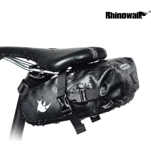 Rhinowalk TF550 Cycling Full Waterproof Seatpost Bag Bicycle Saddle Pannier Road Rear Pouch MTB 420D Nylon Seat Gear Bag Pack