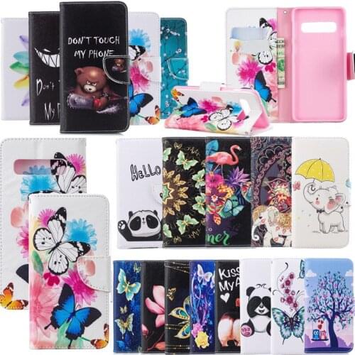 Luxury PU Leather Patterned Flip Wallet Phone Case Cover sFor Samsung S10 Lite S10 Plus Cards Holder Phone Magnetic Fundas Coque