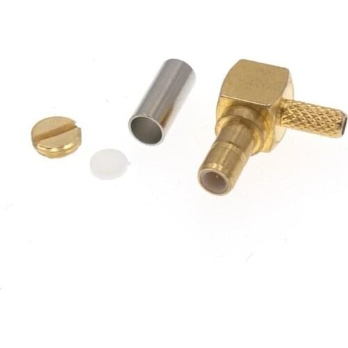 SMB Male Crimp Right Angle Connector For RG316 RG174 Cable