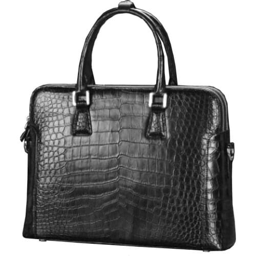 LINSHE crocodile Mens bags Genuine crocodile leather handbag new business computer man briefcase men handbag