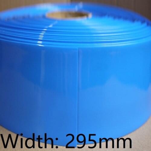 Width 295mm (Diameter 188mm) Lipo Battery Wrap PVC Heat Shrink Tube Insulated Case Sleeve Protection Cover Flat Pack Blue