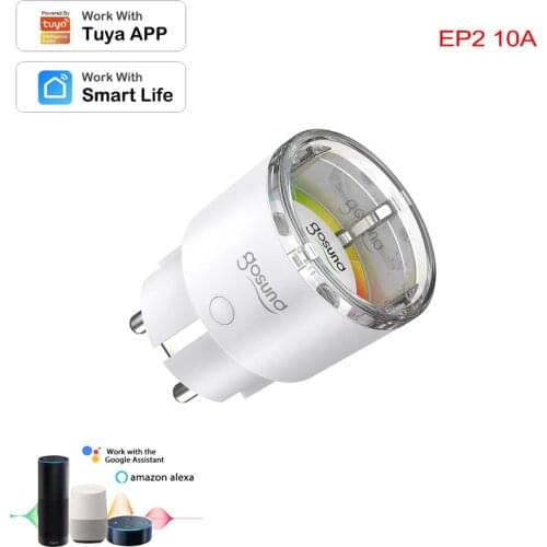 Tuya Gosund EP2 10A Small Mini Smart Socket Plug Compatible EU Standard Smart Plug With Alexa Google Home Smart Home