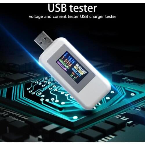 10 in 1 Digital Dispay 4-30V DC USB Tester Current Voltage Charger Indicator Power Bank Battery Capacity Volt Meter Detector Tim