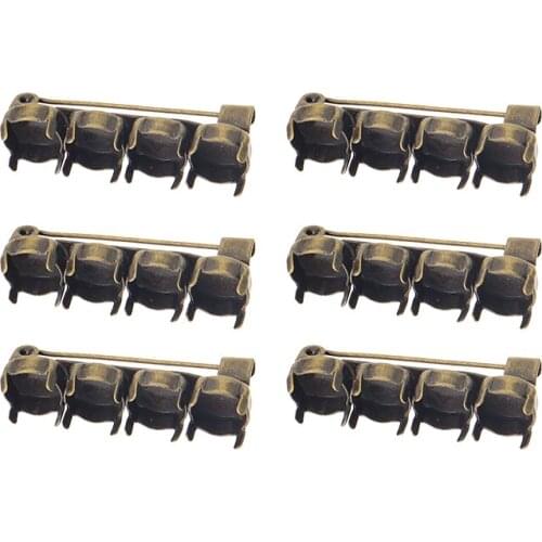 XINYAO 5pcs/lot Copper Plated Antique Bronze Paw Brooch Tray Inner Diameter 8mm Length 33mm for DIY Jewelry Findings