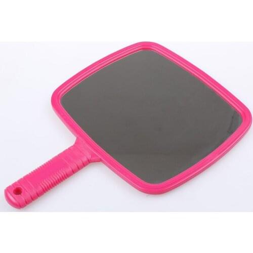 Xtrend Mirror Plastic Vintage Hand Mirrors Makeup Vanity Mirror Rectangle Hand Hold Cosmetic Mirror With Handle For Girl