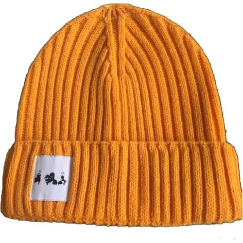 Screw Thread 2x1 Winter Hat Custom Beanie Hat Custom Logo Design Letter Name Adult Kid Knitted Hat Free Shipping