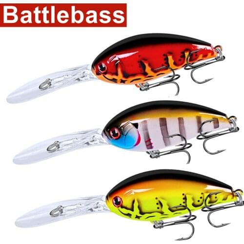 18g 12cm Crankbait Fishing Hard Top Water Lure Artificial Fake Fishing Bait 6 Color Fishing Tackle 6# Hook for Predatory Fish