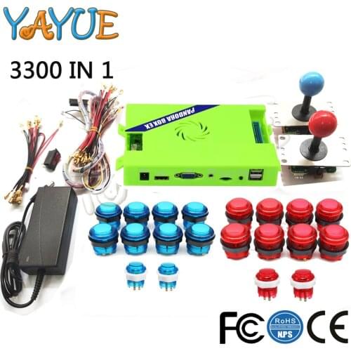 2500 In 1 Pandora Box Motherboard Arcade Button Stick DIY Kit for Arcade Game Console Machine with Pacman Game Etc