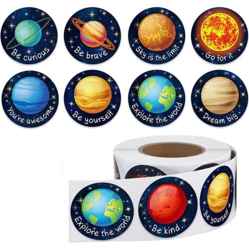 38MM Cute Baking Wedding Birthday Party Childrens Gift Toy Decoration Earth Space Universe Sticker Packaging Scrapbook Sticker