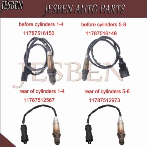 4pcs 11787516150 11787516149 11787512973 11787512567 Lambda Probe O2 Oxygen Sensor For BMW 7 735I 745I 760I 735LI 745LI 760LI