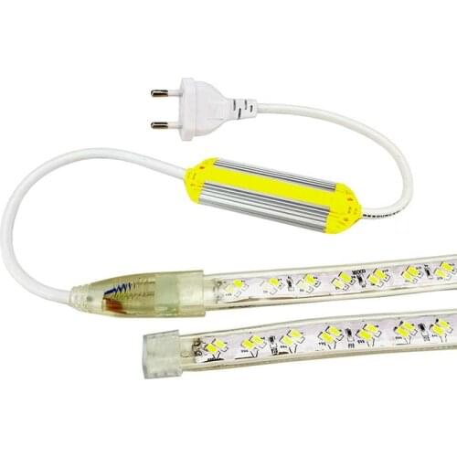 220 Volt Power Supply Adapter European Standard Power Plug for 220V Flex Strip 3 Colors Replacement double Chips Ribbon Light