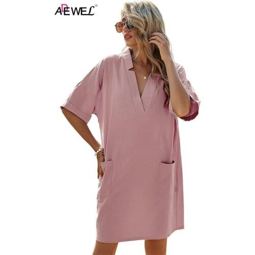 Желтые летние платья ADEWEL China At AliExpress