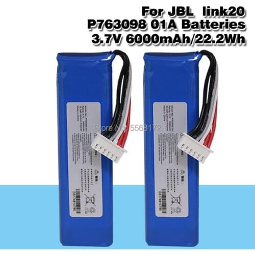 3.7V 6000mah battery For JBL link 20 P763098 01A Wireless bluetooth speaker battery