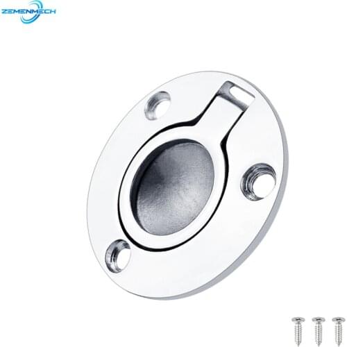 Boat Accessories 316 Stainless Steel Round Flush Mount Lift Ring Deck Hatch Latch Pull Lift Handle Pull Ring Marine Hardware