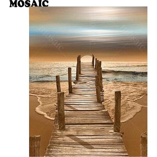 Diy diamond painting full square mazayka,diamond embroidery Seaside beach Natural Scenery mosaic,cross-stitch,stickers,pictures