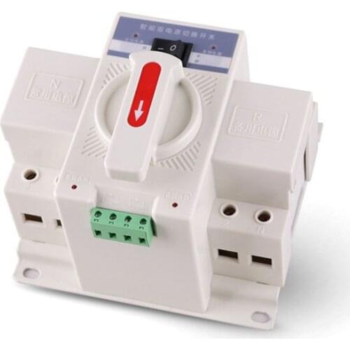 2P 63A Automatic transfer Change-over Mini Type Both Power Supply Switch Device circuit breaker