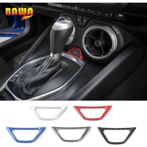 HANGUP Car Emergency Lamp Switch Decoration Ring Stickers ABS Interior Accessories For Chevrolet Camaro 2017 Up Car Styling