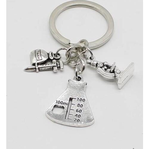 1 microscope keychain science keychain biologist scientist student gift to make your favorite jewelry
