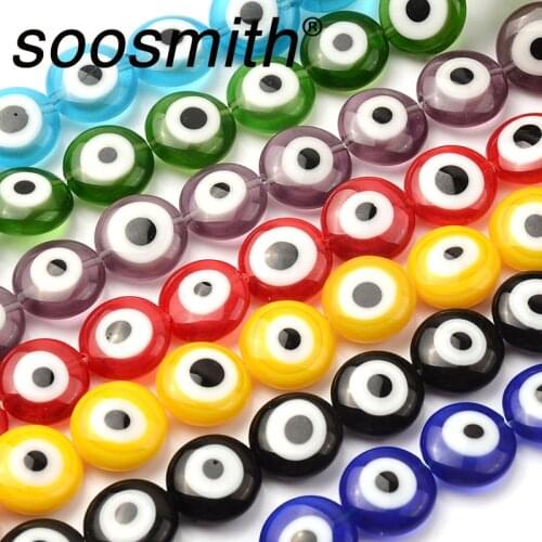 12mm 15pcs/lot high quality Demon Eye Lampwork Beads Glass Beads for Jewelry Making DIY Bracelet Necklace Creative Accessorie