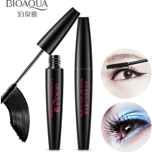 BIOAQUA 1pcs Black Mascara Eyelash Growth Lengthening Liquid Waterproof Thick Curling 3D Fiber For Charming Eyes Makeup
