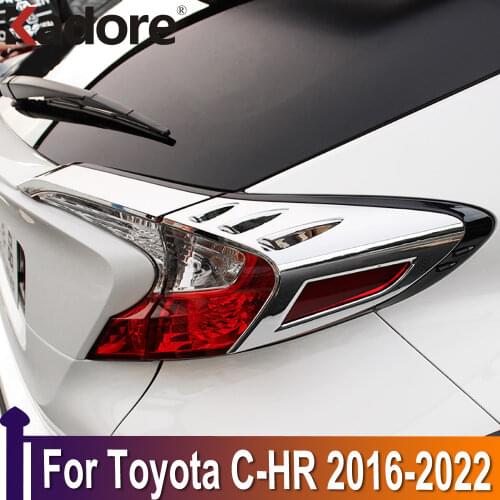 For Toyota C-HR CHR 2016-2019 Chrome Tail light Cover Trim Rear Rear Light Lamps Protection Hood Accessories 2017 2018